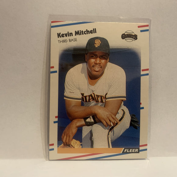 #92 Kevin Mitchell San Francisco Giants 1988 Fleer Baseball Card HD