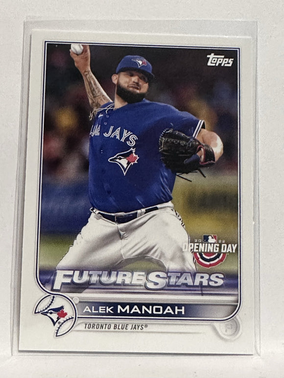 #25 Alek Manoah Future Stars Toronto Blue Jays 2022 Topps Opening Day Baseball Card
