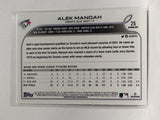 #25 Alek Manoah Future Stars Toronto Blue Jays 2022 Topps Opening Day Baseball Card