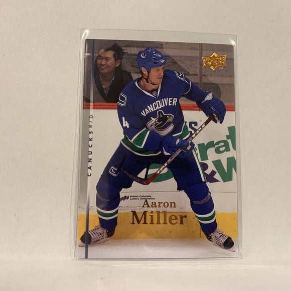 #288 Aaron Miller Vancouver Canucks  Series 2 2007-08 Upper Deck Hockey  Card A1A