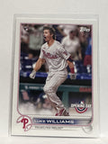 #137 Luke Williams Rookie Philadelphia Phillies 2022 Topps Opening Day Baseball Card