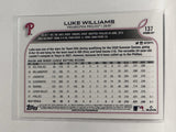 #137 Luke Williams Rookie Philadelphia Phillies 2022 Topps Opening Day Baseball Card