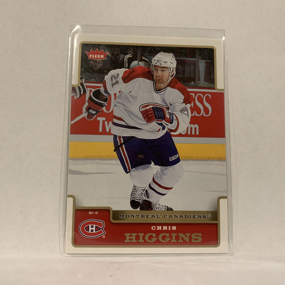 #107 Chris Higgins Montreal Canadiens   2006-07 Fleer Hockey  Card A1A