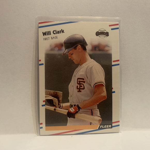 #78 Will Clark San Francisco Giants 1988 Fleer Baseball Card HE