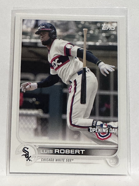 #155 Luis Robert Chicago White Sox 2022 Topps Opening Day Baseball Card
