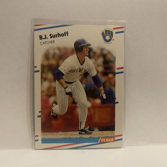 #175 B.J. Surhoff Milwaukee Brewers 1988 Fleer Baseball Card HE