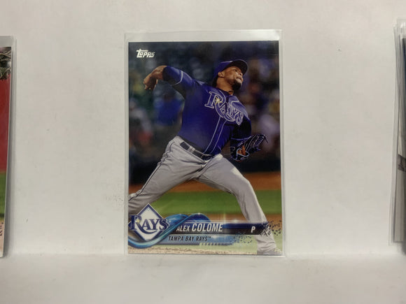 #332 alex Colome Tampa Bay Rays 2018 Topps Series 1 Baseball Card NZD