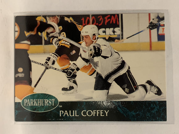 #63 Paul Coffey Los Angeles Kings 1992-93 Parkhurst Hockey Card