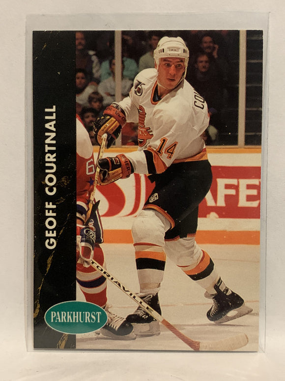 #186 Geoff Courtnall Vancouver Canucks 1991-92 Parkhurst Hockey Card