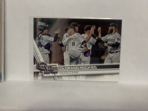 #583 Team Card Colorado Rockies 2017 Topps Series 2 Baseball Card NZD