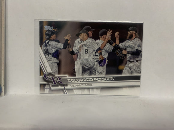 #583 Team Card Colorado Rockies 2017 Topps Series 2 Baseball Card NZD