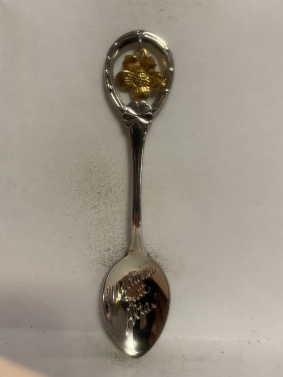 Medicine Hat Alta Wild Rose Alberta Souvenir Spoon