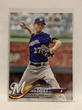 #255 Zach Davis Milwaukee Brewers 2018 Topps Series One  Baseball Card MLB