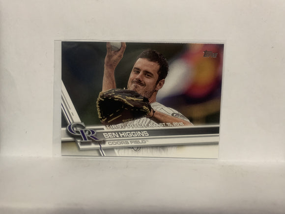 FP-23 Ben Higgins Colorado Rockies 2017 Topps Series 2 Baseball Card NZD