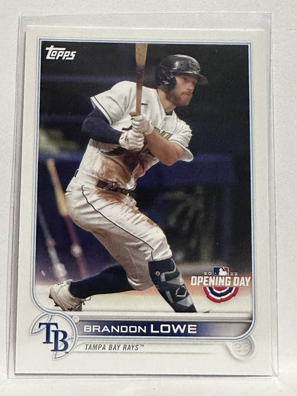 #12 Brandon Lowe Tampa Bay Rays 2022 Topps Opening Day Baseball Card