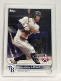 #12 Brandon Lowe Tampa Bay Rays 2022 Topps Opening Day Baseball Card