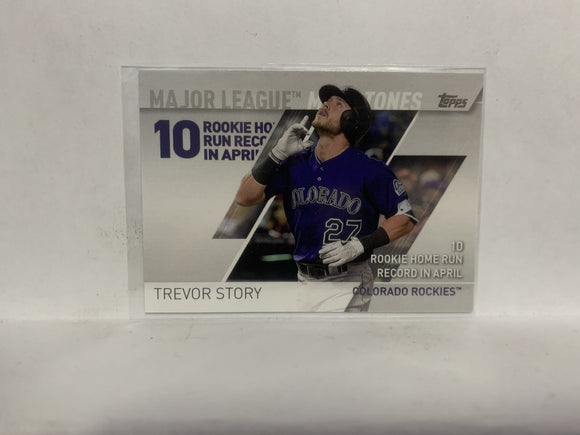 MLM-3 Trevor Story Colorado Rockies 2017 Topps Series 2 Baseball Card NZD