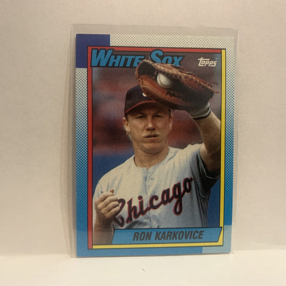 #717 Ron Karkovice  Chicago White Sox 1990 Topps  Baseball Card HE