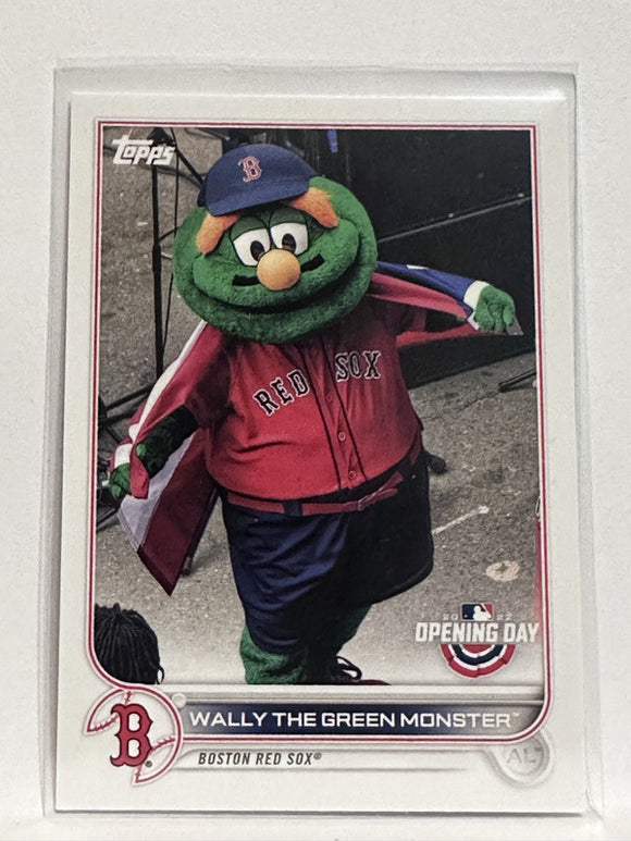 #M-2 Wally The Green Monster Boston Red Sox 2022 Topps Opening Day Baseball Card