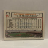 #771 Arthur Rhodes Baltimore Orioles 1992 Topps  Baseball Card HE