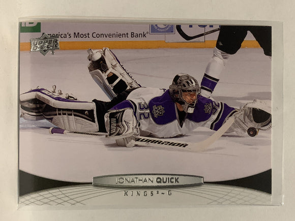 #118 Jonathan Quick Los Angeles Kings 2011-12 Upper Deck Series One Hockey Card