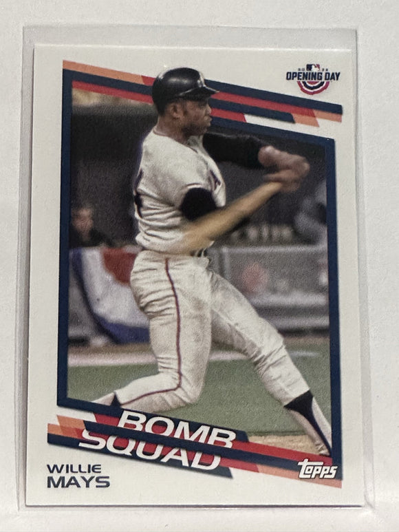 #BS-6 Willie Mays Bomb Squad San Francisco Giants 2022 Topps Opening Day Baseball Card