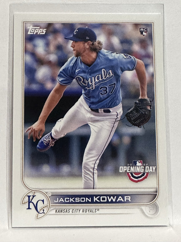#91 Jackson Kowar Rookie Kansas City Royals 2022 Topps Opening Day Baseball Card