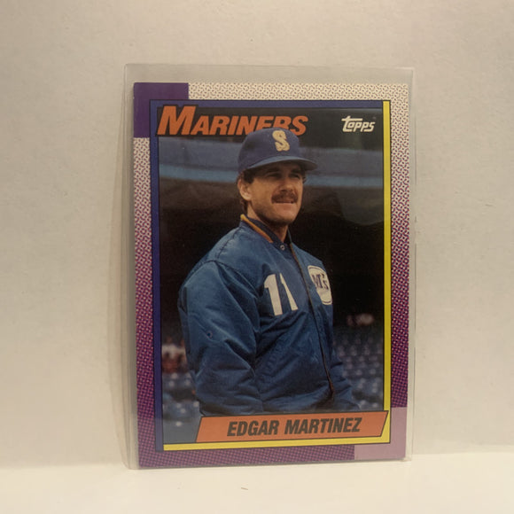 #148 Edgar Matrtinez Seattle Mariners 1990 Topps  Baseball Card HF
