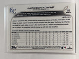 #91 Jackson Kowar Rookie Kansas City Royals 2022 Topps Opening Day Baseball Card