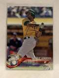 #218 Khris Davis League Leaders Oakland Athletics 2018 Topps Series One  Baseball Card MLB