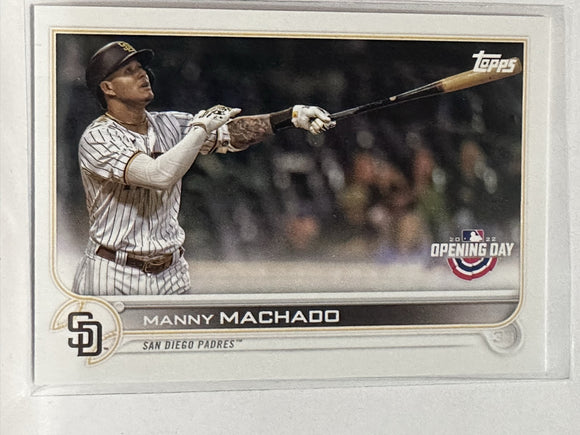 #82 Manny Machado San Diego Padres 2022 Topps Opening Day Baseball Card