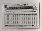 #82 Manny Machado San Diego Padres 2022 Topps Opening Day Baseball Card