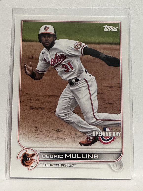 #201 Cedric Mullins Baltimore Orioles 2022 Topps Opening Day Baseball Card