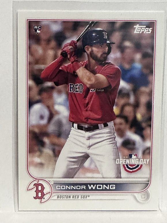 #123 Connor Wong Rookie Boston Red Sox 2022 Topps Opening Day Baseball Card