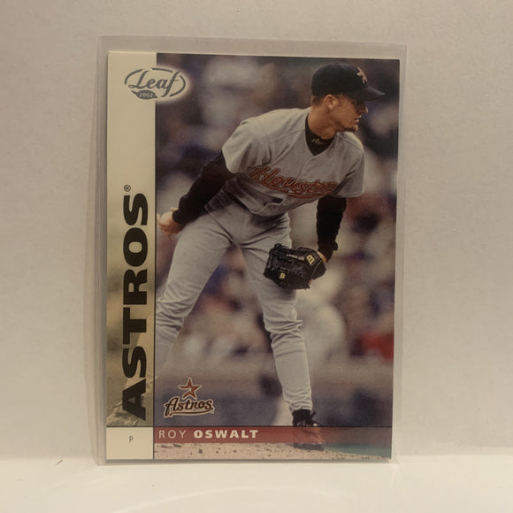 #118 Roy Oswalt Houston Astros 2002 Donruss Leaf Baseball Card HF