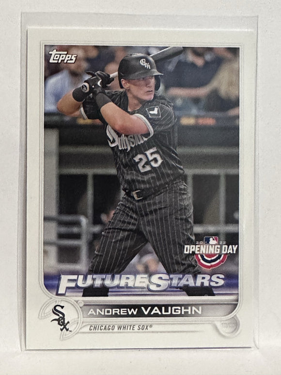 #159 Andrew Vaughn Future Stars Chicago White Sox 2022 Topps Opening Day Baseball Card