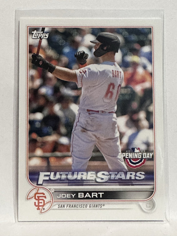 #206 Joey Bart Future Stars San Francisco Giants 2022 Topps Opening Day Baseball Card