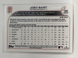 #206 Joey Bart Future Stars San Francisco Giants 2022 Topps Opening Day Baseball Card