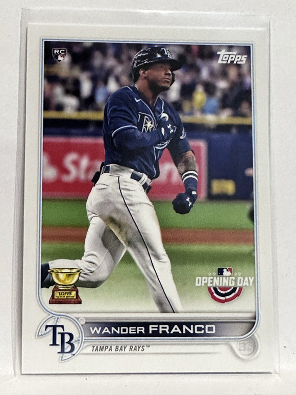 #208 Wander Franco Rookie All Stars Tampa Bay Rays 2022 Topps Opening Day Baseball Card
