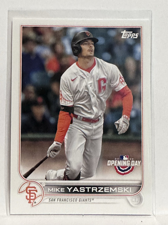 #86 Mike Yastrzemski San Francisco Giants 2022 Topps Opening Day Baseball Card