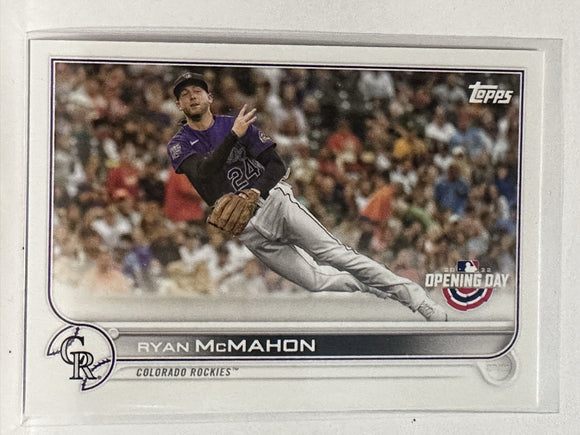 #169 Ryan McMahon Colorado Rockies 2022 Topps Opening Day Baseball Card