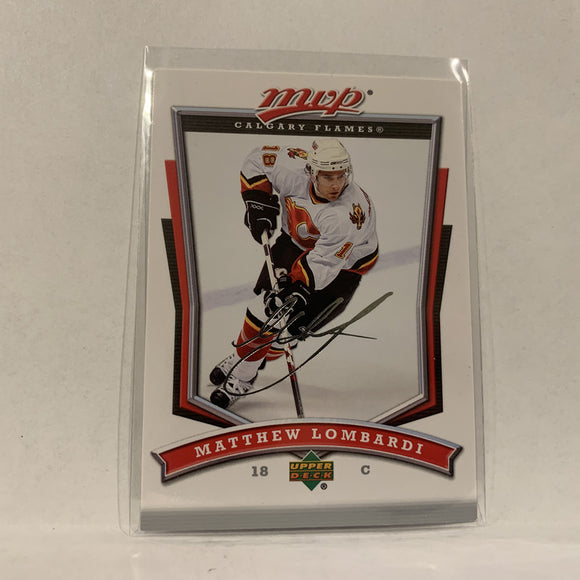 #112 Matthew Lombardi Calgary Flames   2007-08 UD MVP Hockey  Card A1D
