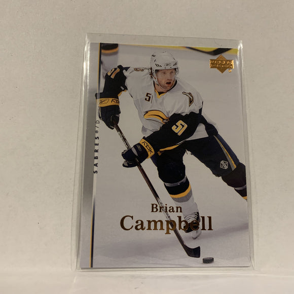 #137 Brian Campbell Buffalo Sabres  Series 1 2007-08 Upper Deck Hockey  Card A1D