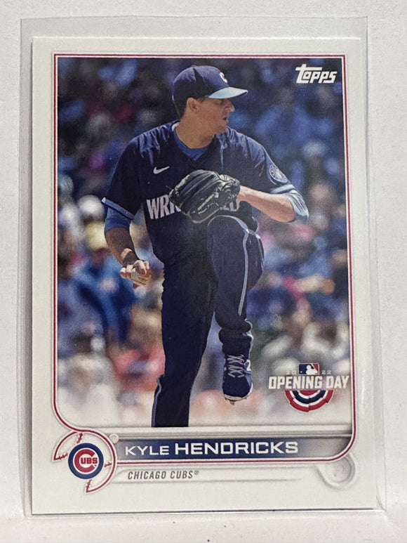 #163 Kyle Hendricks Chicago Cubs 2022 Topps Opening Day Baseball Card