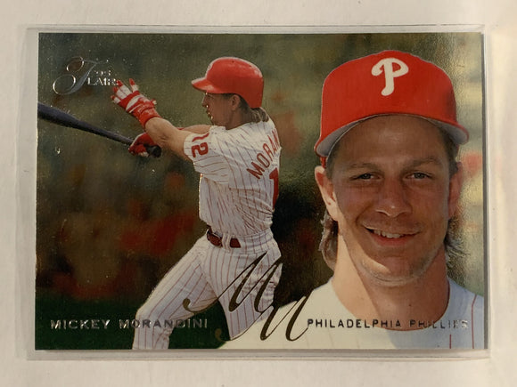 #394 Mickey Morandini Philadelphia Phillies 1995 Flair Baseball Card