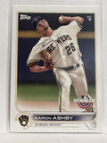 #119 Aaron Ashby Rookie Milwaukee Brewers 2022 Topps Opening Day Baseball Card