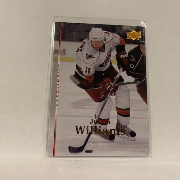 #436 Justin Williams Carolina Hurricanes  Series 2 2007-08 Upper Deck Hockey  Card A1D