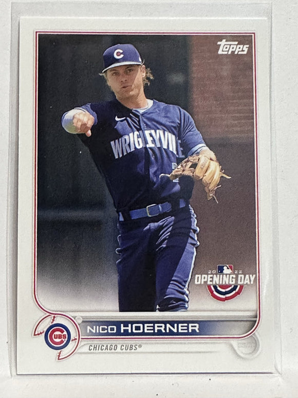#147 Nico Hoerner Chicago Cubs 2022 Topps Opening Day Baseball Card