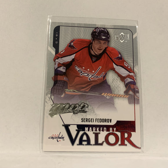 MV11 Sergei Fedorov Washington Capitals  Marked By Valor 2008-09 UD MVP Hockey  Card A1E