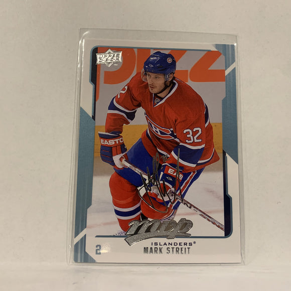 #181 Mark Streit New York Islanders   2008-09 UD MVP Hockey  Card A1E